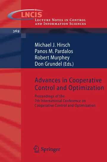 Cover of Advances in Cooperative Control and Optimization (Pb 2007)
