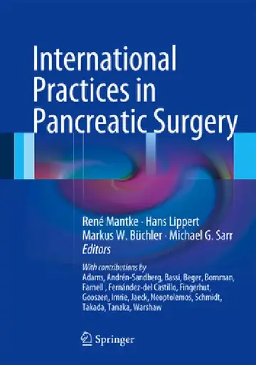 Cover of International Practices in Pancreatic Surgery