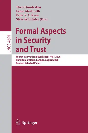 Cover of Formal Aspects in Security and Trust