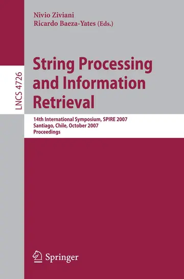 Cover of String Processing and Information Retrieval