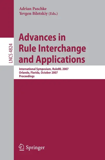Cover of Advances in Rule Interchange and Applications