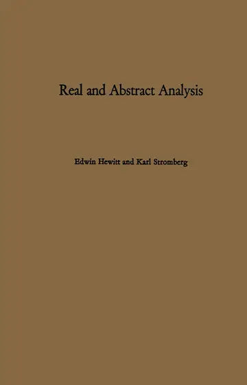Cover of Real and Abstract Analysis