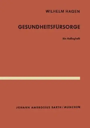 Cover of Gesundheitsfürsorge