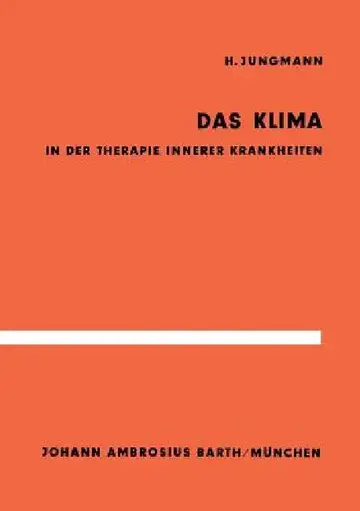 Cover of Das Klima in Der Therapie Innerer Krankheiten