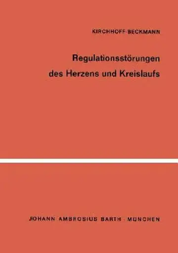 Cover of Regulationsstörungen Des Herzens Und Kreislaufs