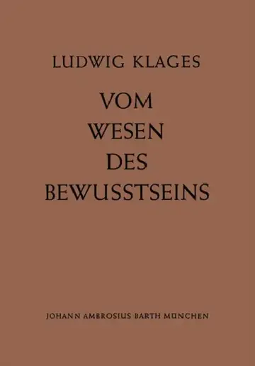 Cover of Vom Wesen Des Bewusstseins