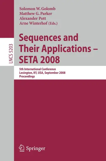 Cover of Sequences and Their Applications-SETA 2008