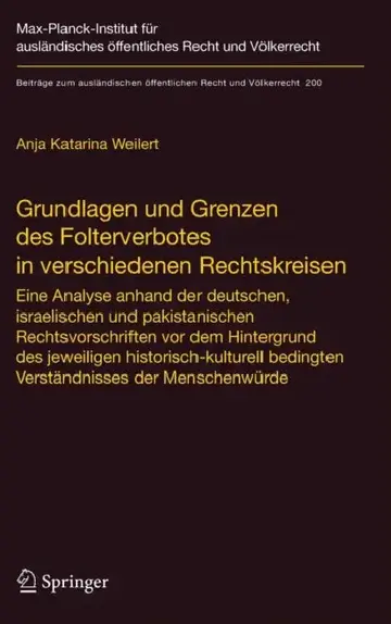 Cover of Grundlagen Und Grenzen Des Folterverbotes in Verschiedenen Rechtskreisen