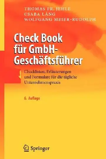 Cover of Check Book Für Gmbh-Geschäftsführer
