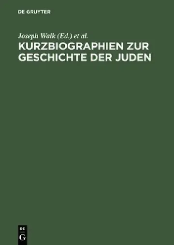 Cover of Kurzbiographien Zur Geschichte Der Juden