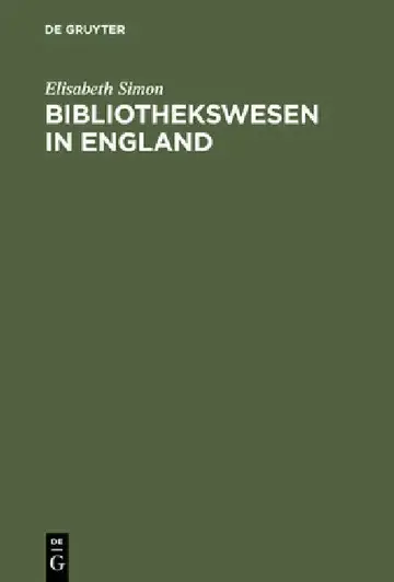 Cover of Bibliothekswesen in England
