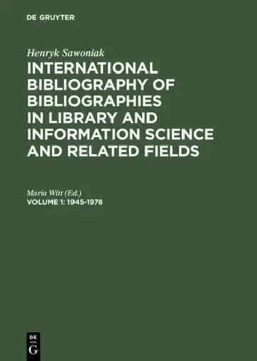Cover of International Bibliography of Bibliographies in Libraries and Information Science