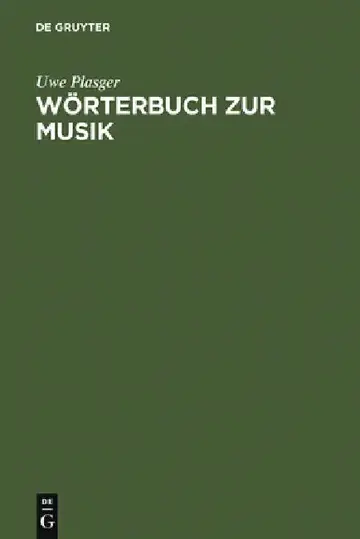 Cover of Wörterbuch Zur Musik / Dictionnaire de la Terminologie Musicale
