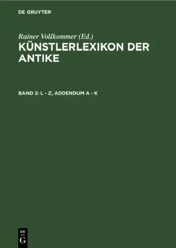 Cover of L - Z, Addendum A - K