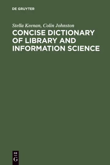Cover of Concise Dictionary of Library and Information Science