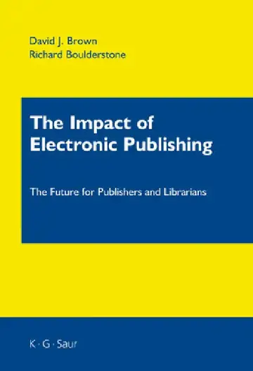 Cover of The Impact of Electronic Publishing