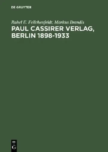 Cover of Paul Cassirer Verlag, Berlin 1898-1933