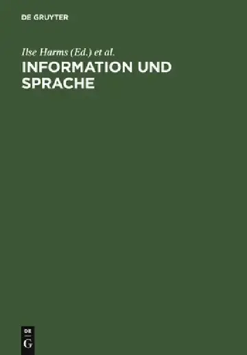Cover of Information und Sprache