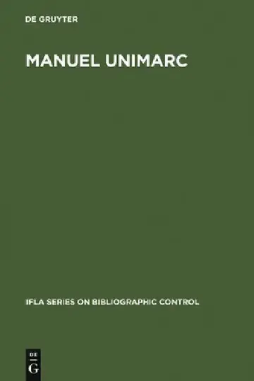 Cover of Manuel UNIMARC