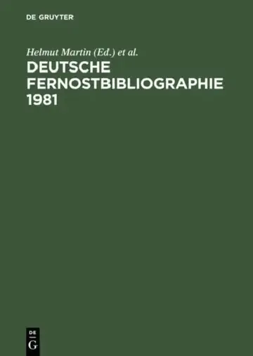 Cover of Deutsche Fernostbibliographie 1981