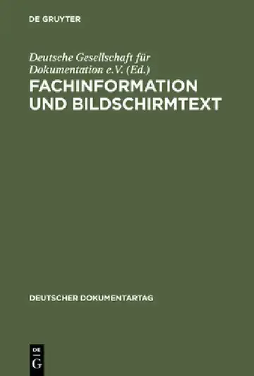 Cover of Fachinformation und Bildschirmtext
