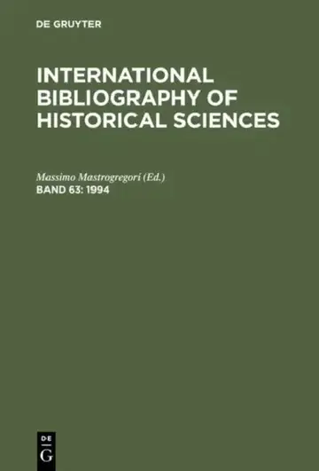 Cover of International Bibliography of Historical Sciences