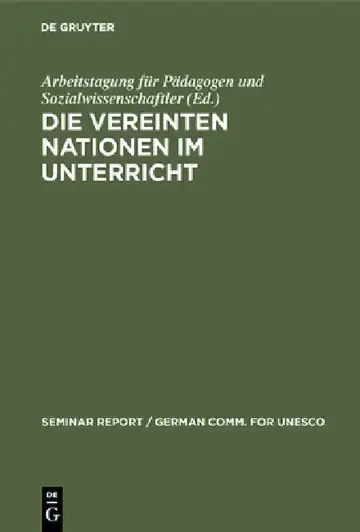 Cover of Die Vereinten Nationen Im Unterricht