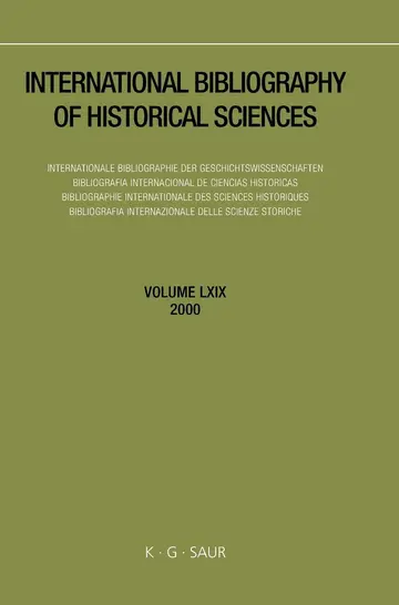Cover of International Bibliography of Historical Sciences