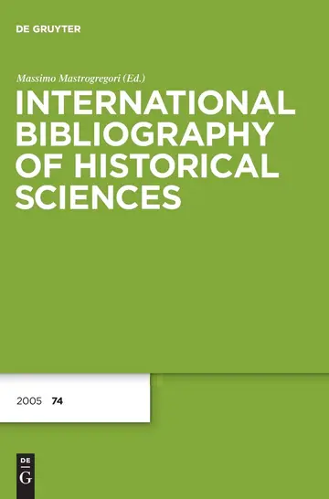 Cover of International Bibliography of Historical Sciences 2005