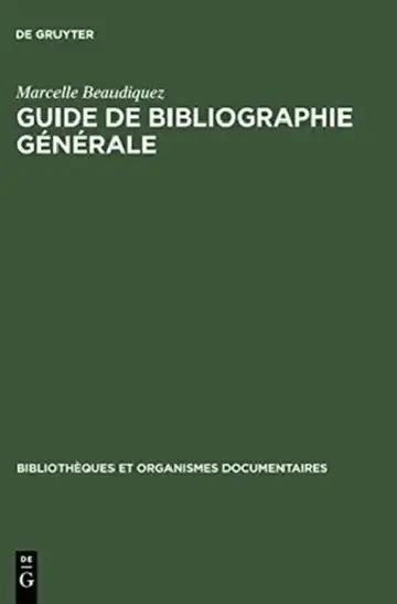 Cover of Guide de Bibliographie générale