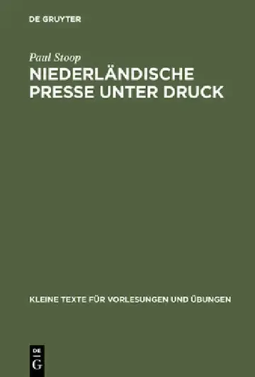 Cover of Niederländische Presse unter Druck