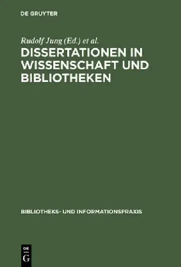 Cover of Dissertationen in Wissenschaft und Bibliotheken