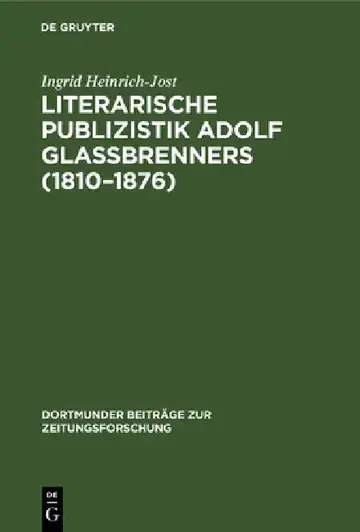 Cover of Literarische Publizistik Adolf Glaßbrenners (1810-1876)