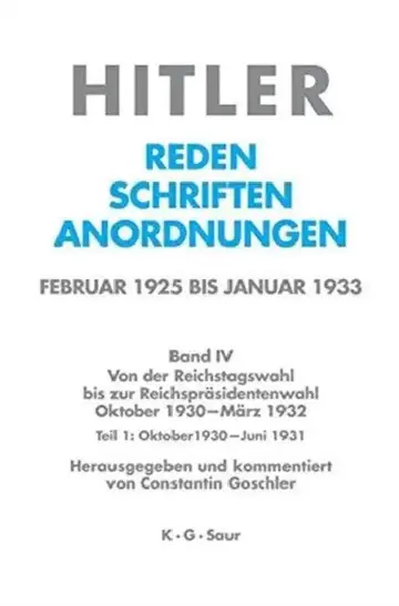 Cover of Oktober 1930 - Juni 1931