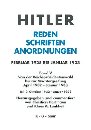 Cover of Oktober 1932 - Januar 1933