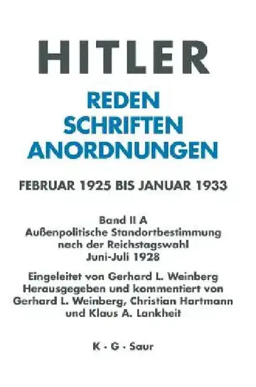 Cover of Außenpolitische Standortbestimmung Nach Der Reichstagswahl Juni - Juli 1928