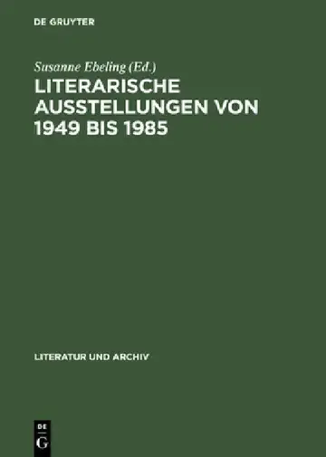 Cover of Literarische Ausstellungen Von 1949 Bis 1985