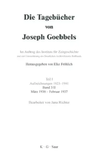 Cover of März 1936 - Februar 1937