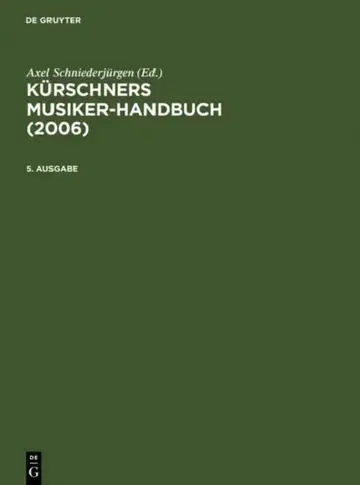 Cover of Kurschners Musiker-handbuch