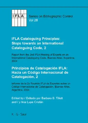 Cover of IFLA Cataloguing Principles