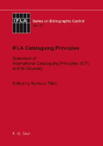 Cover of IFLA Cataloguing Principles
