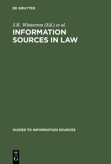 Cover of Information Sources in Law