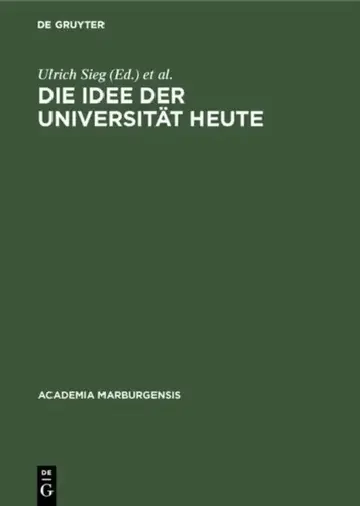 Cover of Die Idee Der Universität Heute