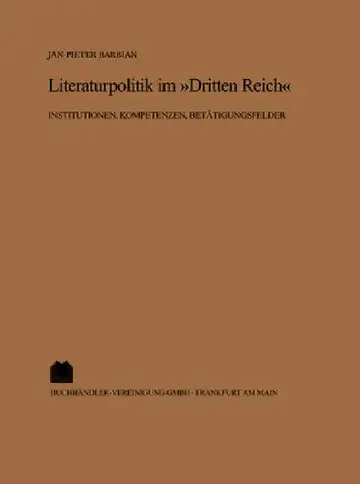 Cover of Literaturpolitik im "Dritten Reich"