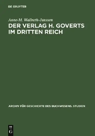 Cover of Der Verlag H. Goverts im Dritten Reich