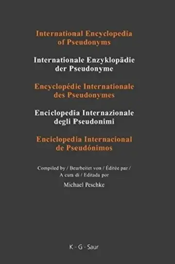 Cover of International Encyclopedia of Pseudonyms