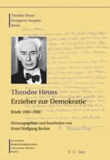Cover of Theodor Heuss, Erzieher Zur Demokratie