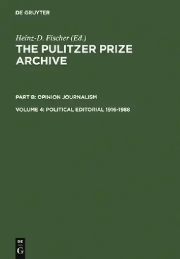 Cover of Political Editorial 1916-1988