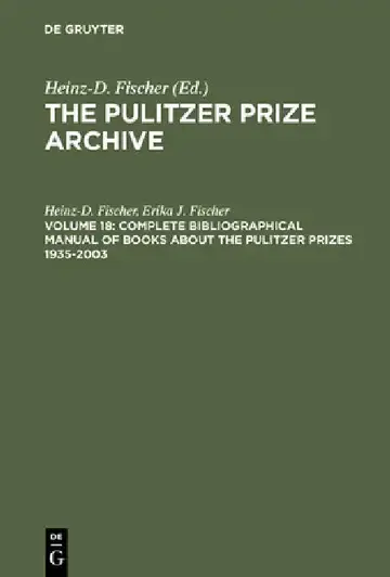 Cover of Complete Bibliographical Manual of Books about the Pulitzer Prizes 1935-2003