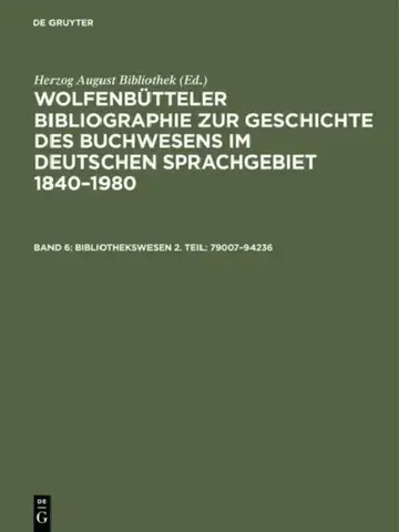 Cover of Bibliothekswesen